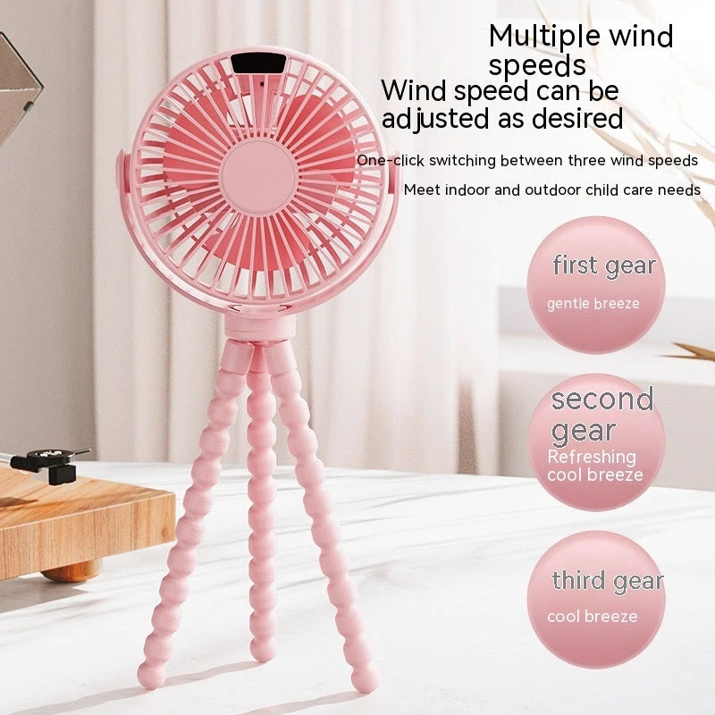 Flexible Tripod Stroller Fan