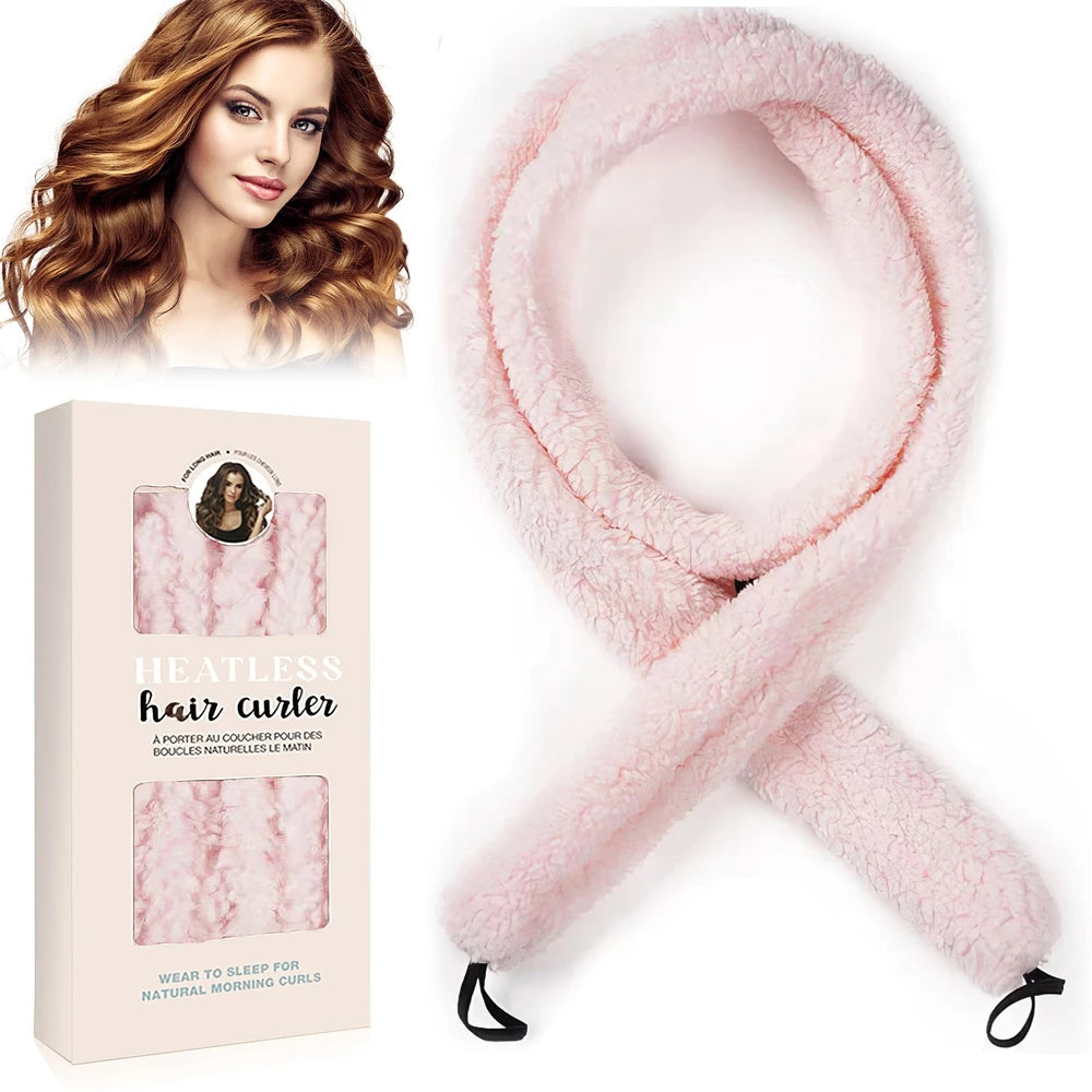 Satin Heatless Curling Headband Set