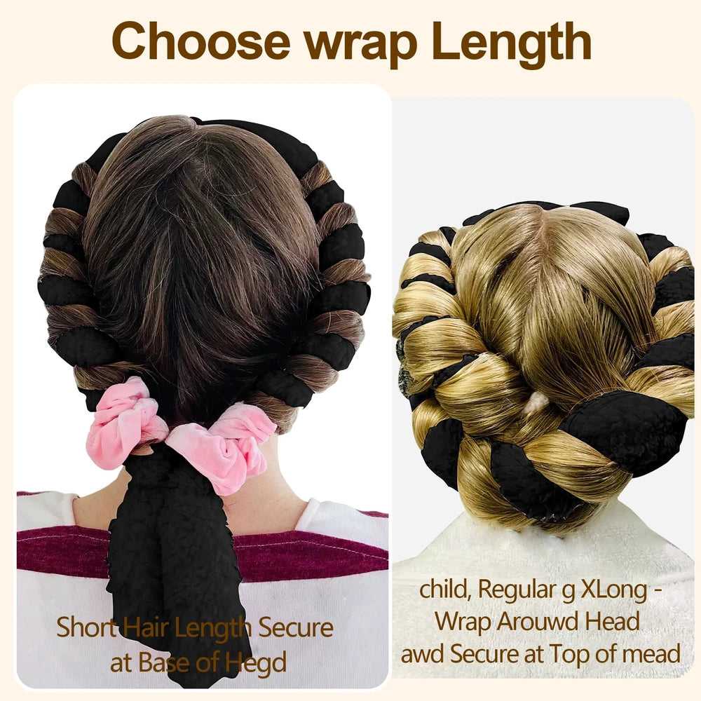 Satin Heatless Curling Headband Set